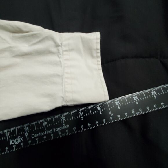 Ralph Lauren Mens Button Up Shirt Tan Size Large Cotton Long Sleeve Blue Pony - Picture 7 of 9